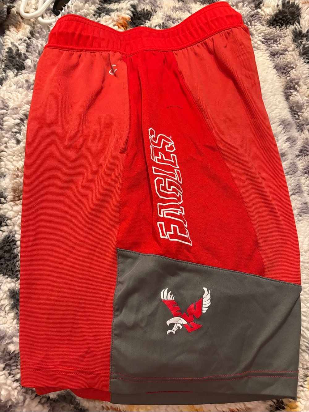 Champion Red and Gray 'Eagles' Athletic Shorts